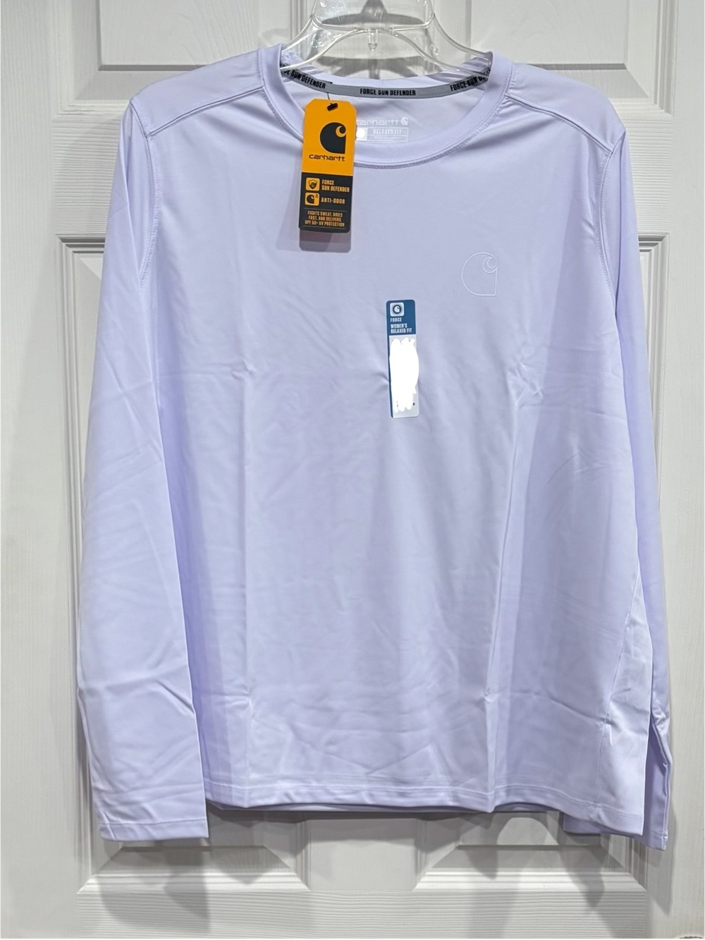 Carhartt Women's Small Force Sun Defender Loose Fit T-Shirt UPF 50+ White NWT